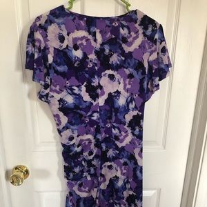 Spring purple floral dress